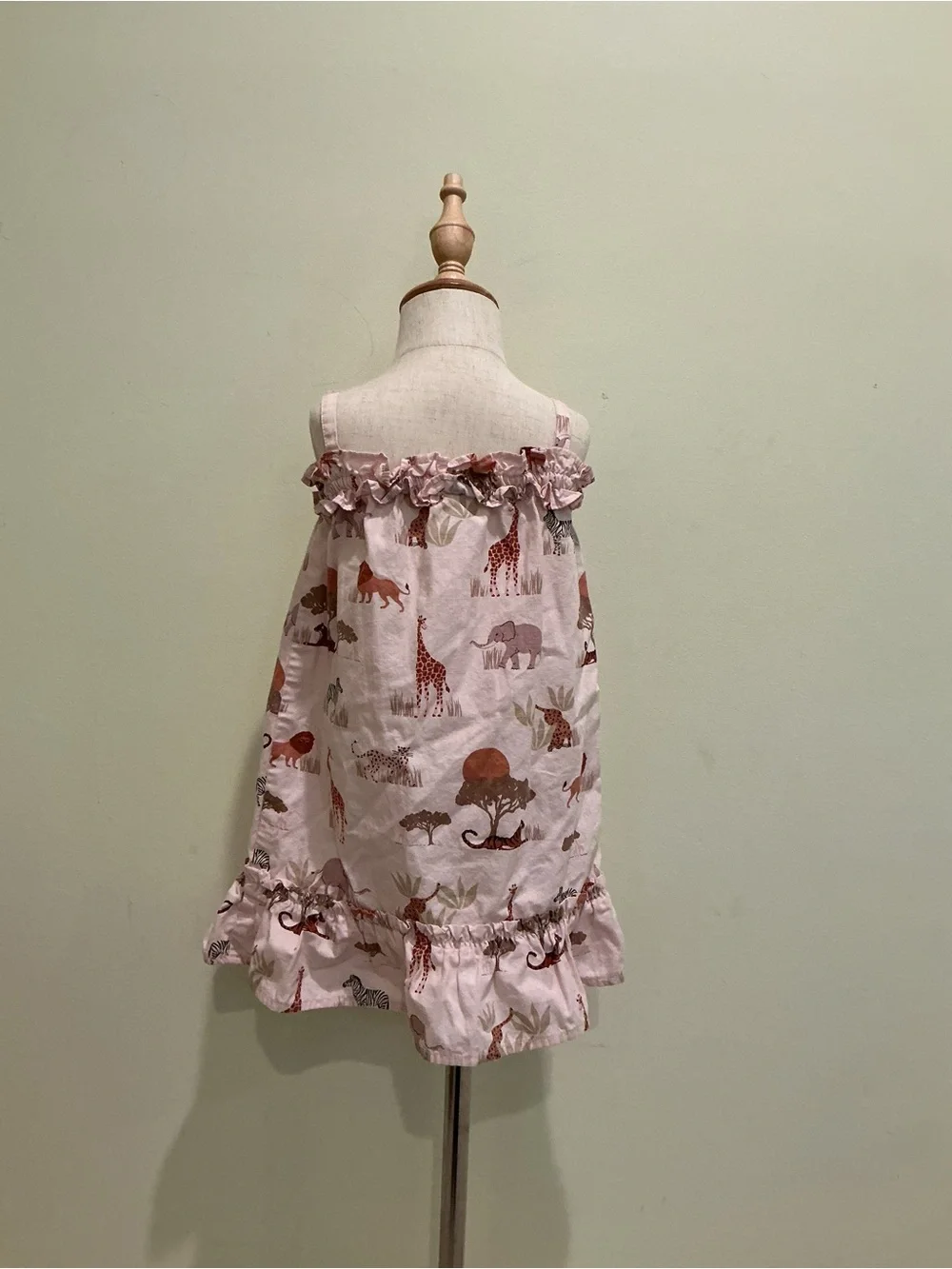 Gymboree Light Pink Safari Animal Ruffle Sundress